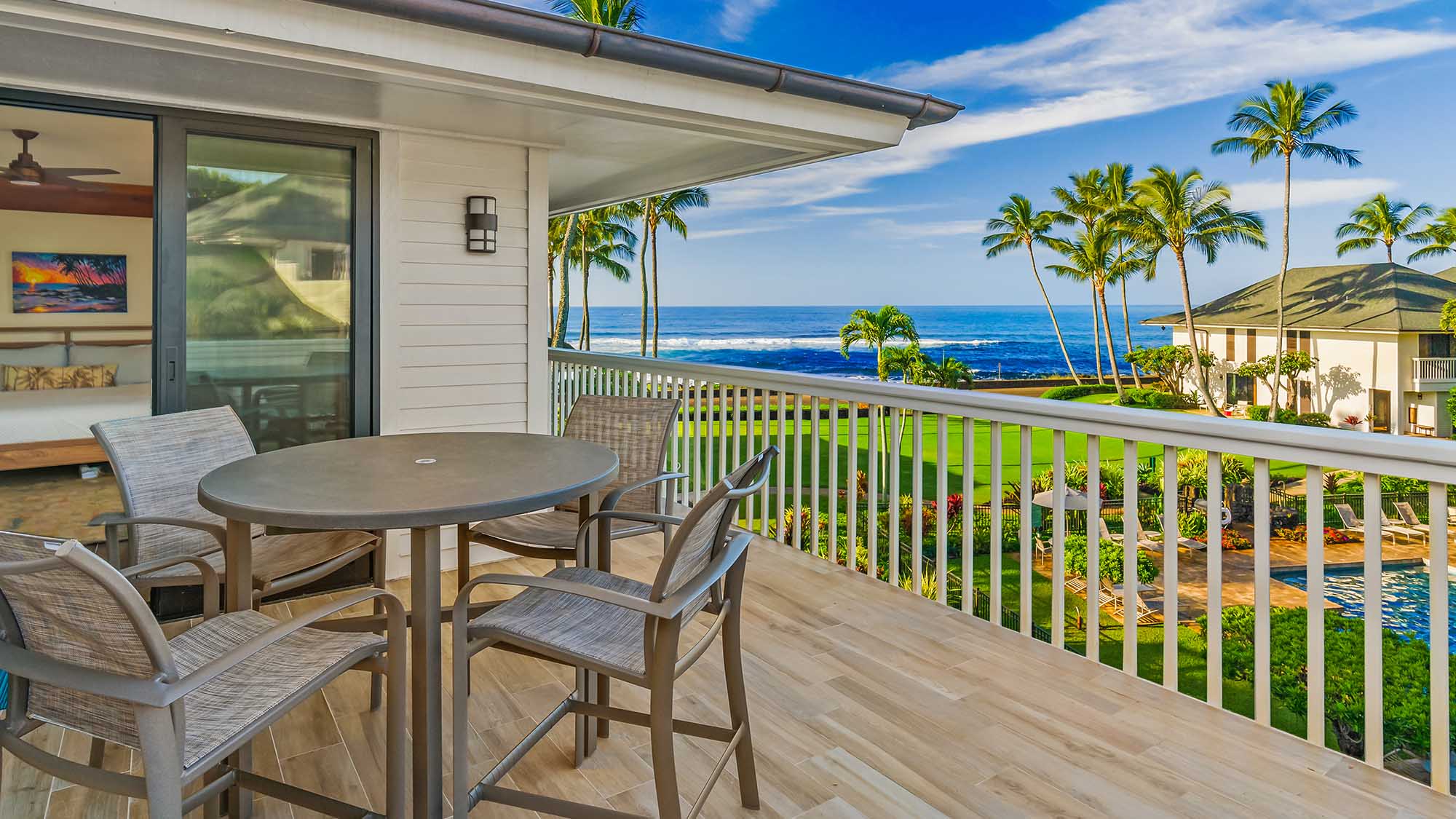Poipu Kapili Resort #43 - Ocean View Dining Lanai - Parrish Kauai